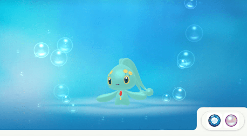 manaphy เงางามในบ้านโปเกมอน