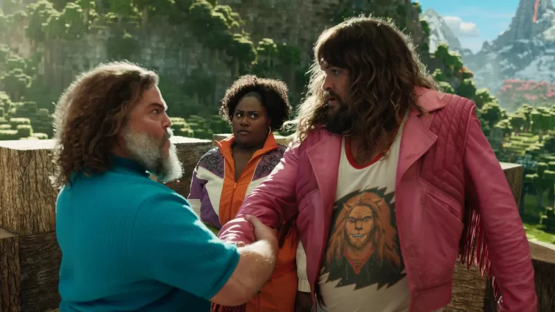 Jack Black Builts Mansion no servidor de filmes particulares do Minecraft