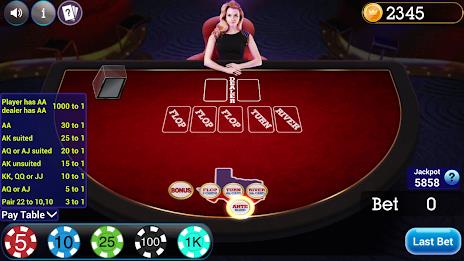 Texas Holdem Progressive Poker Tangkapan skrin 0