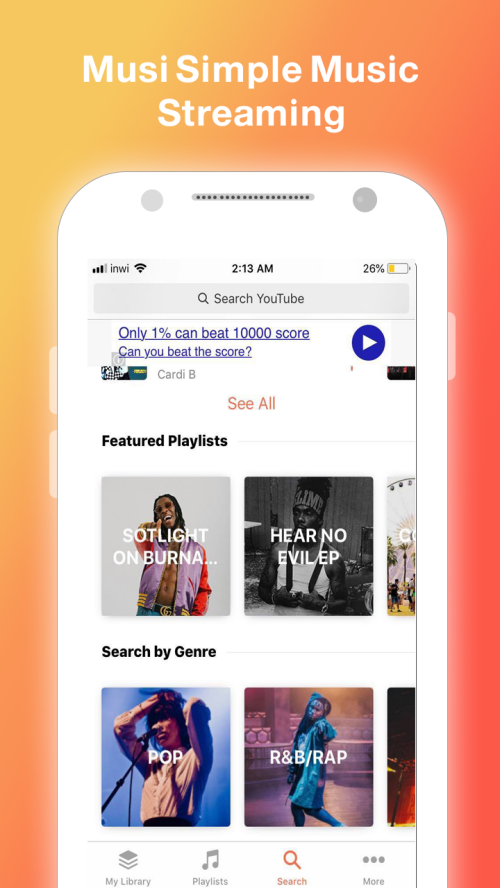 Musi : Simple Music Streaming Advice 2019 螢幕截圖 2
