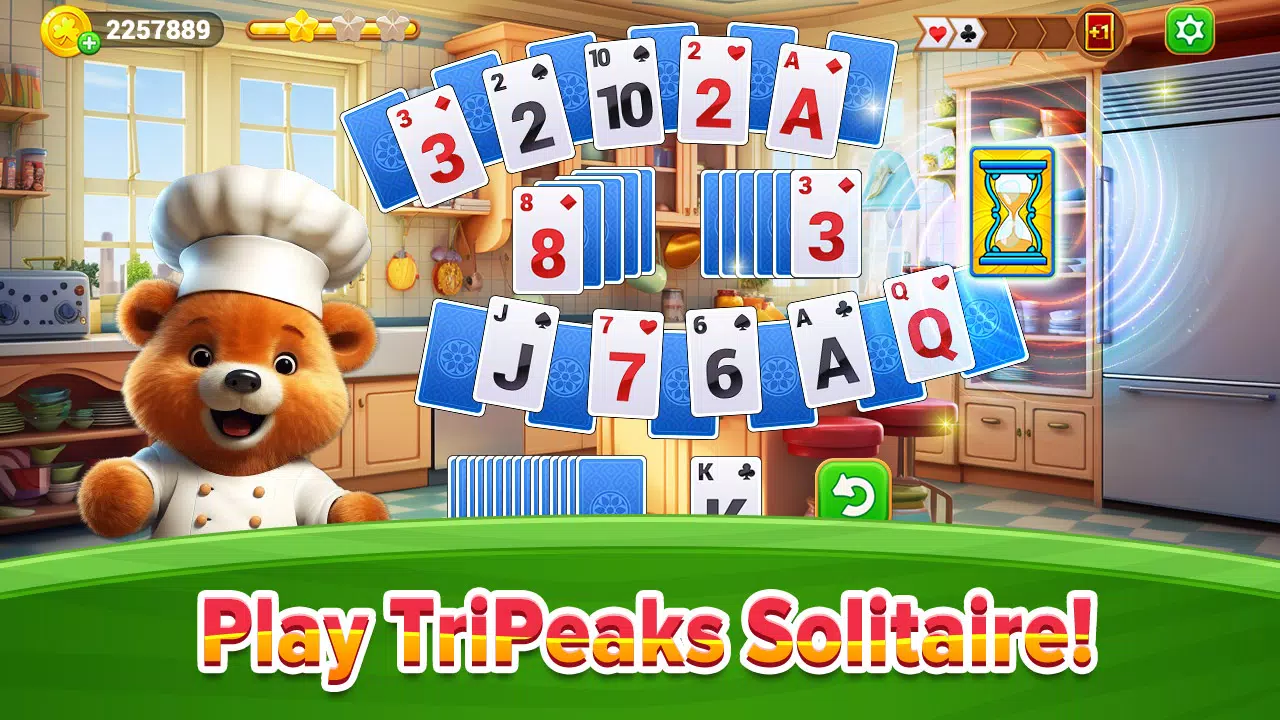 Cooking Solitaire Chef Bear Скриншот 0