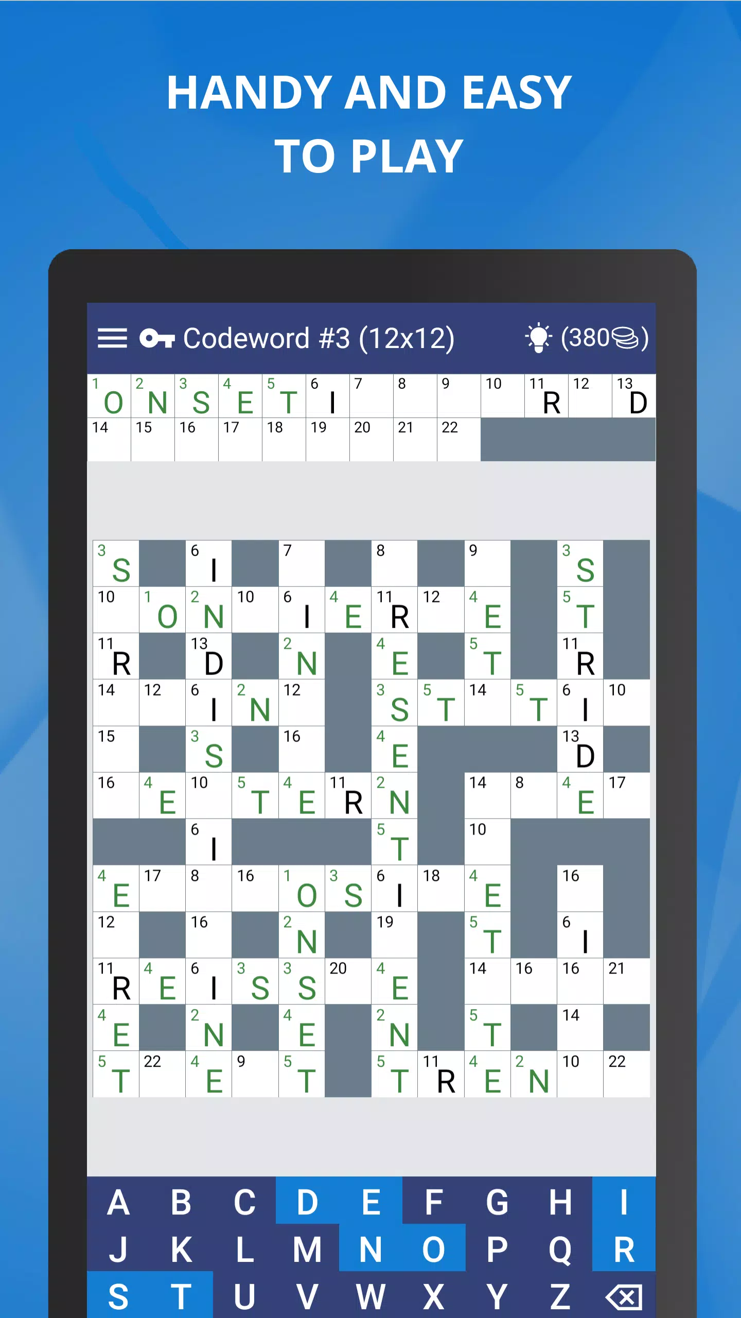 Keywords — Codeword Puzzle Screenshot 0