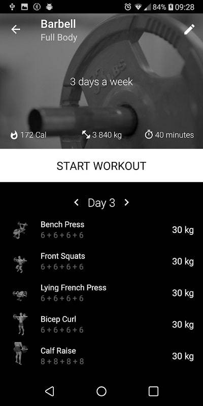 Barbell Home Workout স্ক্রিনশট 1