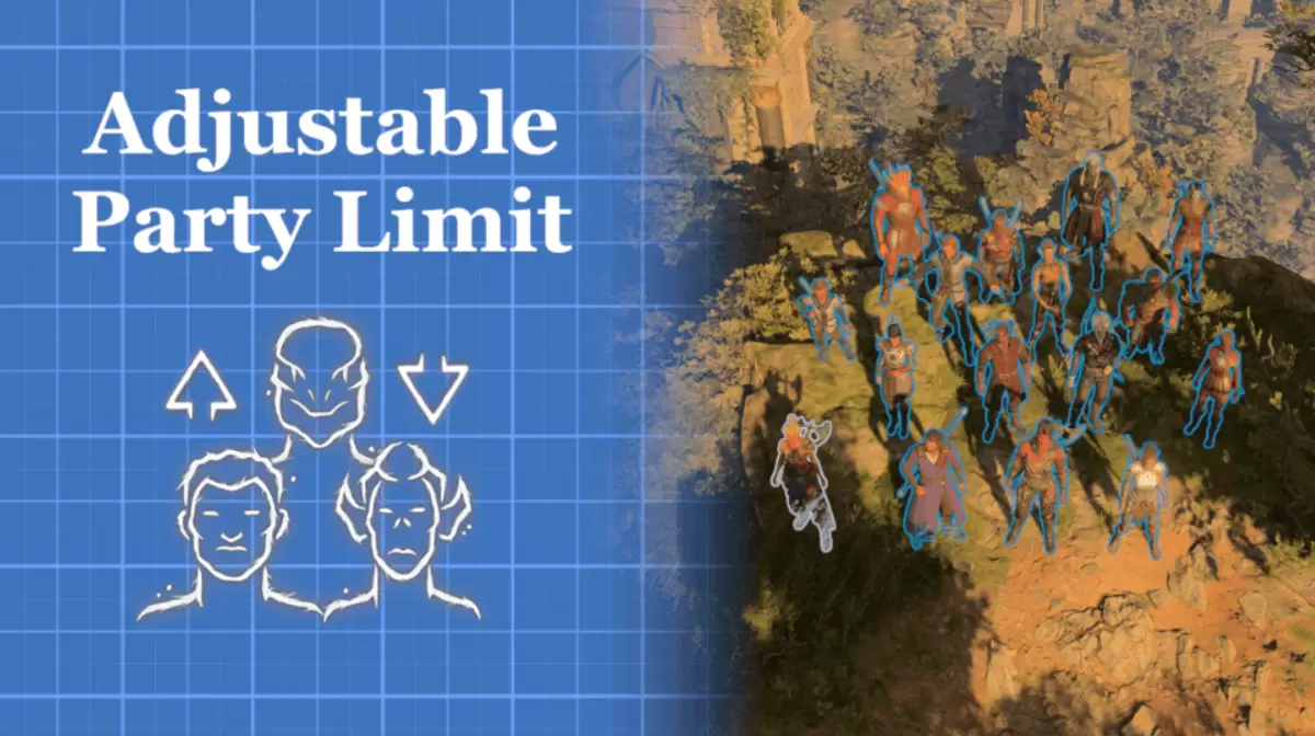 adjustable party limit mod for bg3, ps5