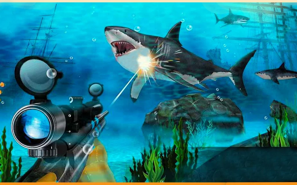 Real Whale Shark Hunting Games Capture d'écran 0