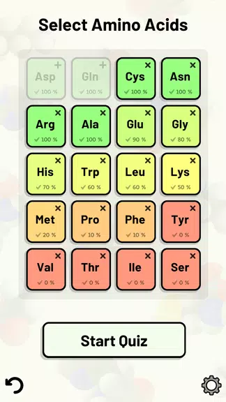 Amino Acid Quiz 螢幕截圖 1
