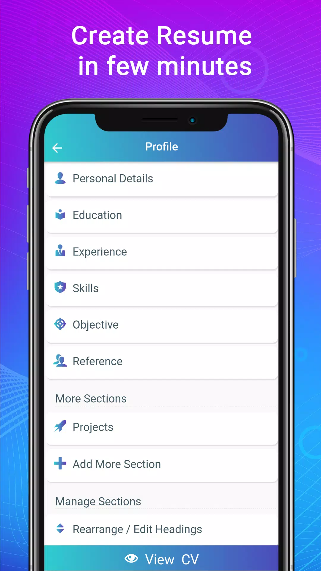 Resume Builder App, CV maker 螢幕截圖 1