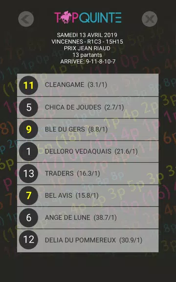 Top Quinté - Gagner avec la mu 螢幕截圖 3