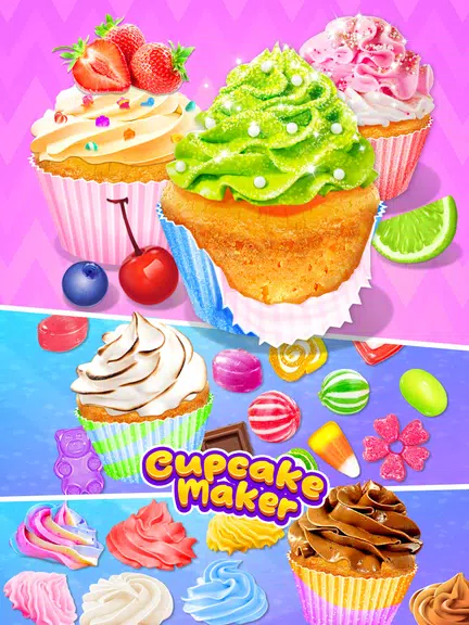 Cupcake Maker: Unicorn Cupcake Ekran Görüntüsü 1