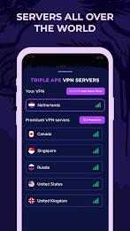 Triple Ape VPN - Safe & Secure ภาพหน้าจอ 1