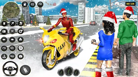 Superhero Bike Taxi: Bike Game Captura de tela 0