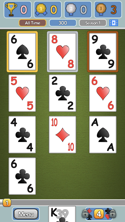 One Stack Solitaire: Free Card Game Скриншот 2