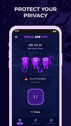 Triple Ape VPN - Safe & Secure ภาพหน้าจอ 0