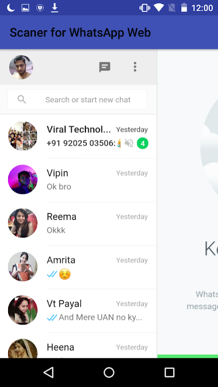 Scaner for WhatsApp Web Zrzut ekranu 1