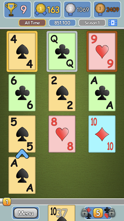 One Stack Solitaire: Free Card Game Скриншот 0