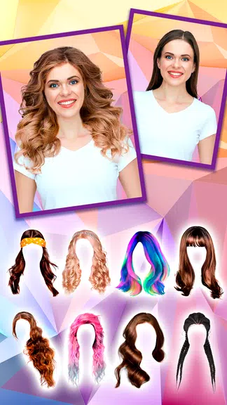 Woman Hairstyle Photo Editor Captura de tela 2