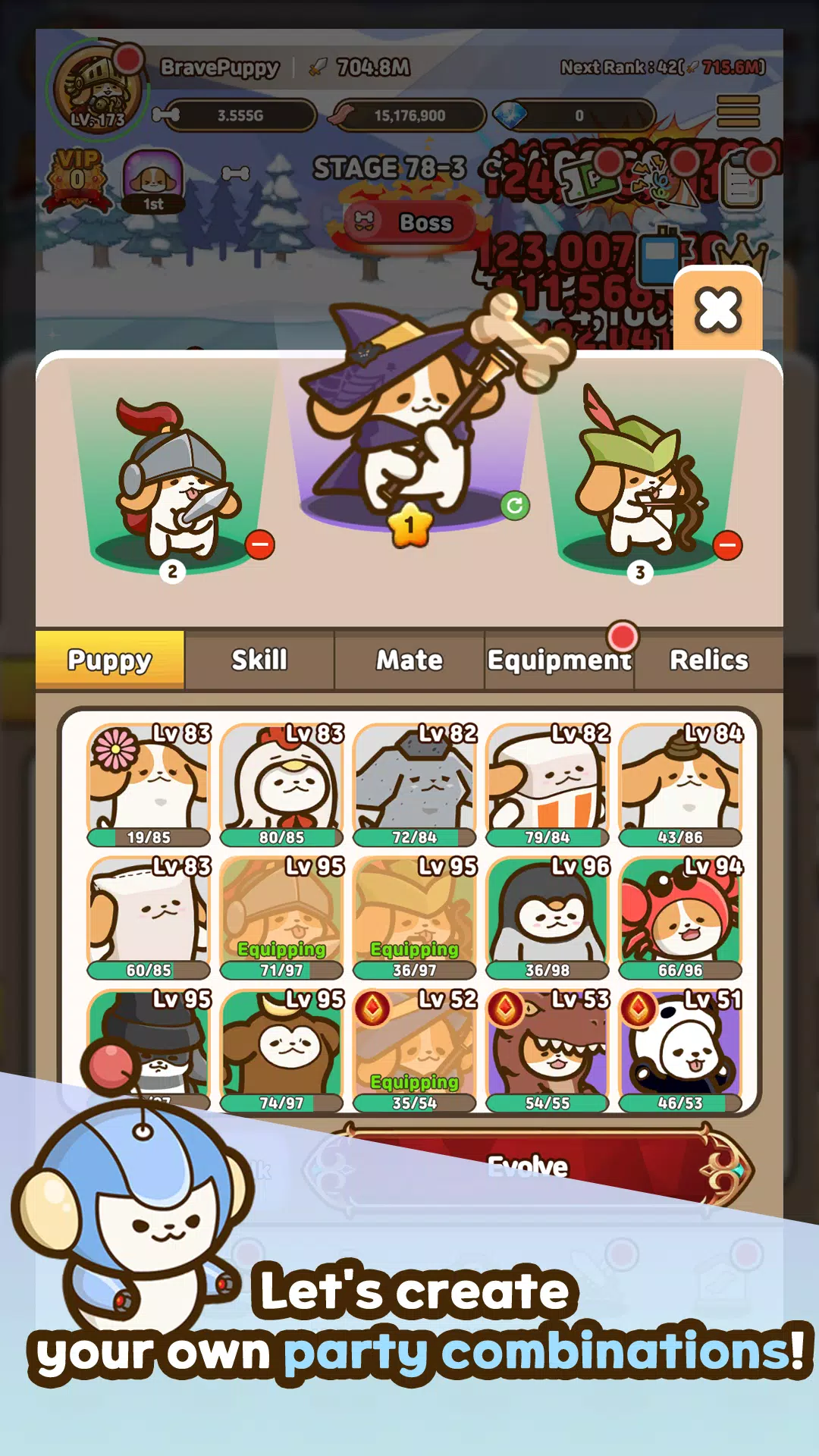 Bravepuppy Idle Adventure 螢幕截圖 2