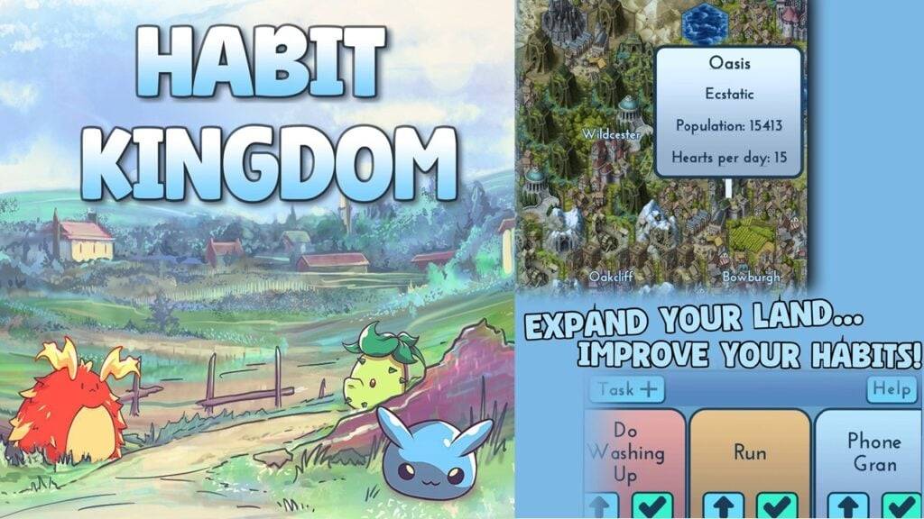 Completa la tua lista di cose da fare mentre combatti i mostri nel New Game Habit Kingdom