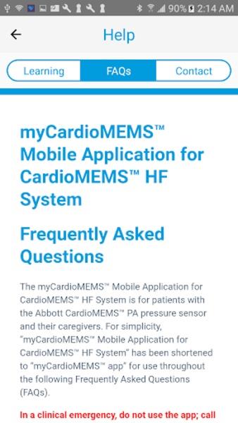 myCardioMEMS™ 螢幕截圖 1