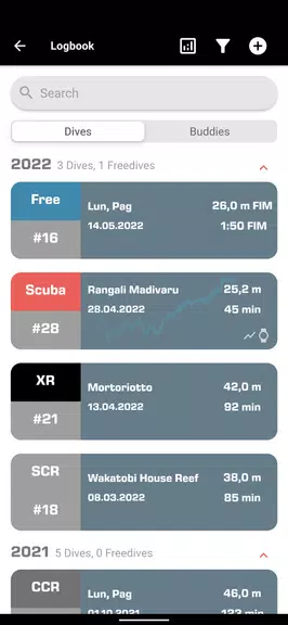 Schermata Mares App 1