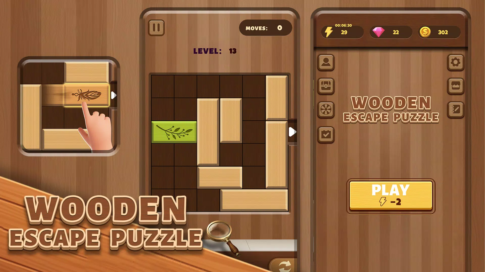 Wooden Escape Puzzle Captura de pantalla 0