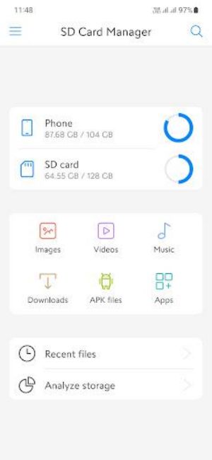 SD Card Manager For Android 螢幕截圖 2