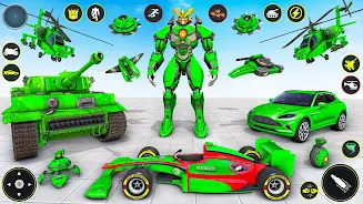 Helicopter Robot Car Game 3d Tangkapan skrin 1