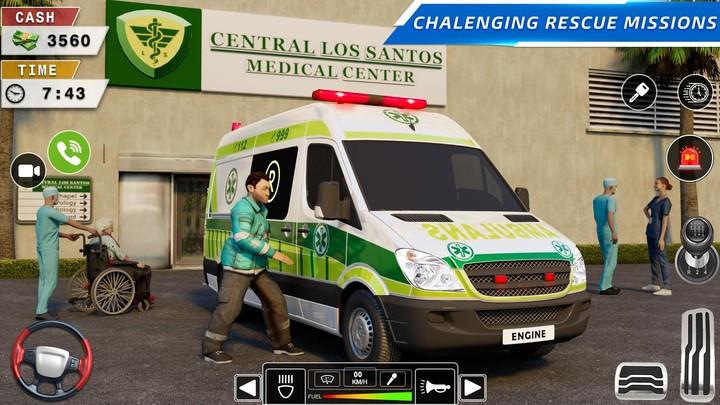 Rescue Ambulance American 3D Captura de tela 2