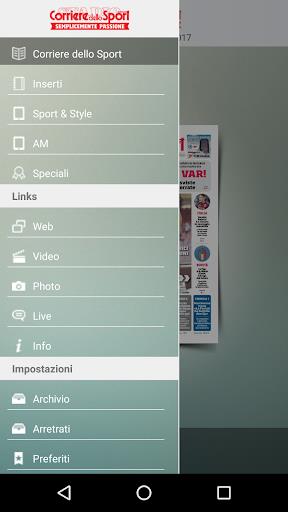 Schermata Corriere dello Sport HD 1