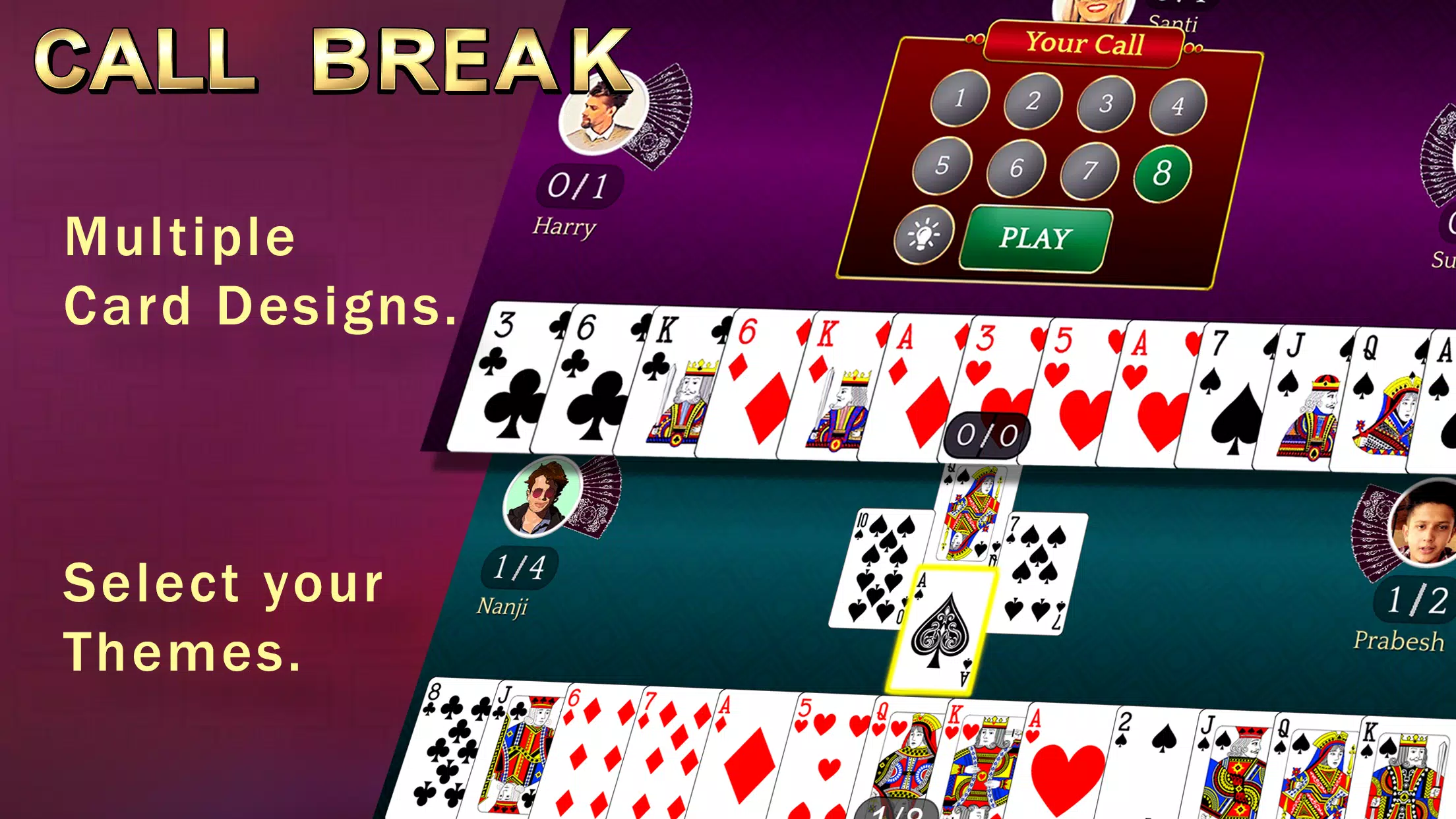 Callbreak, Ludo & 29 Card Game Ekran Görüntüsü 1