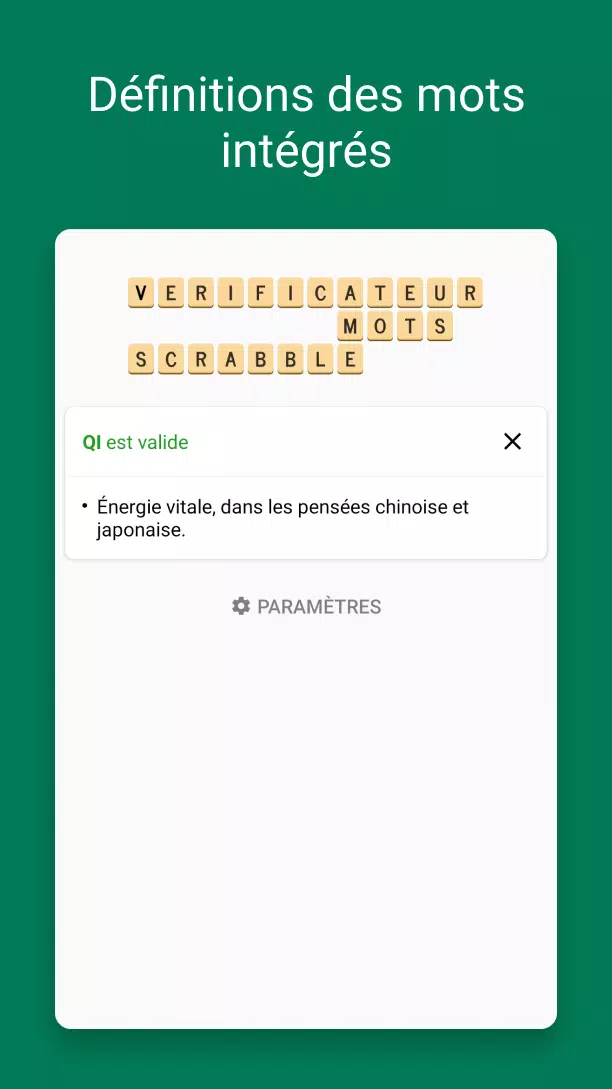 Schermata Verificateur Mots SCRABBLE 1