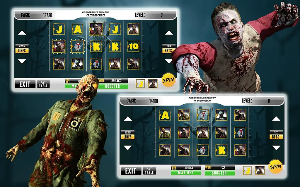 Casino Walking Zombie Slots Machine Скриншот 3