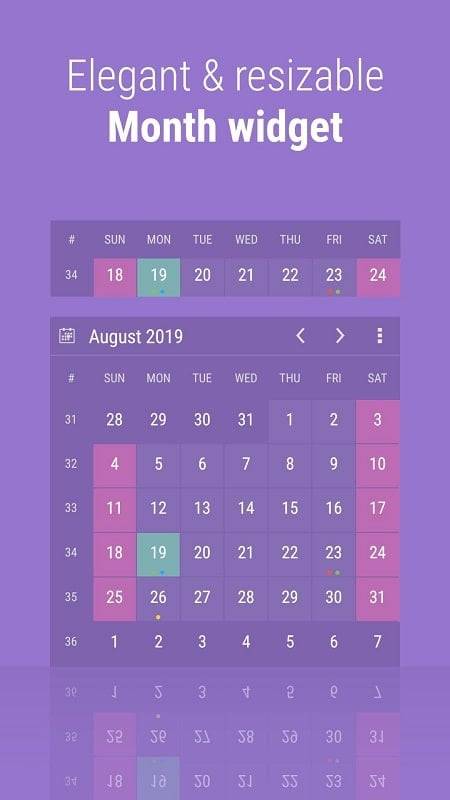 Calendar Widget: Month/Agenda Ekran Görüntüsü 0