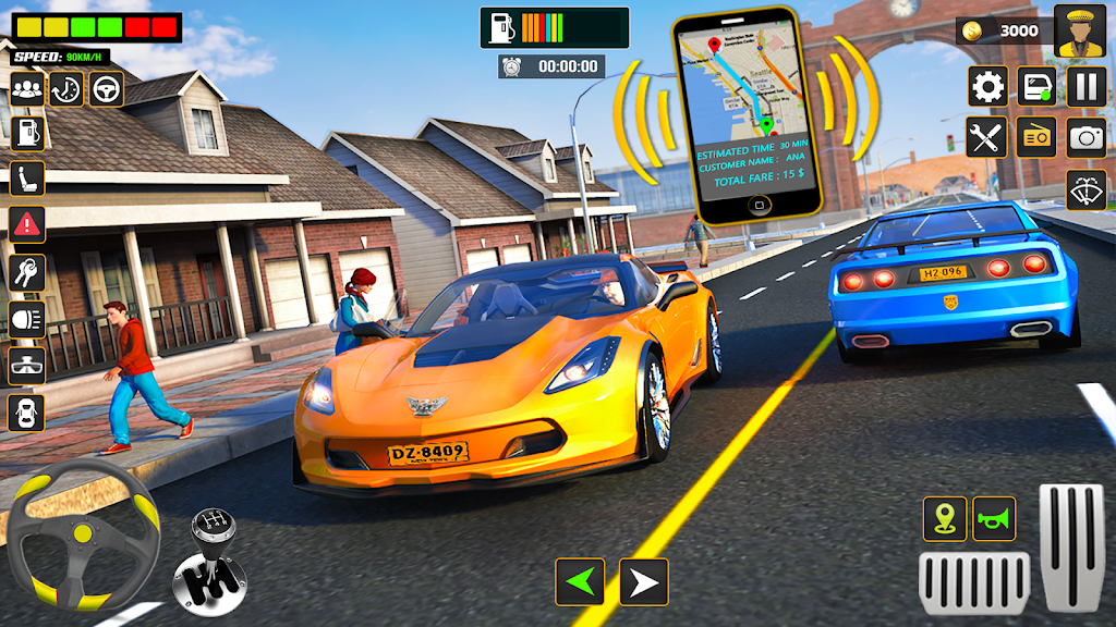 City Cab Driver Car Taxi Games Schermafbeelding 1