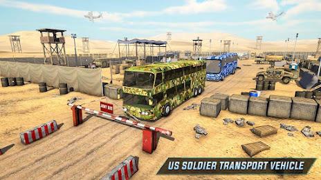 Army Bus Transporter Sim Games Tangkapan skrin 0