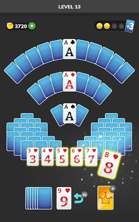 Solitaire 3D - Tripeaks Puzzle 스크린샷 1