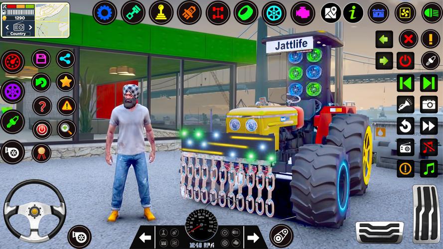 Indian Tractor Tochan Game 3d 螢幕截圖 1