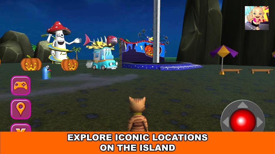 Halloween Cat Theme Park 3D 螢幕截圖 1