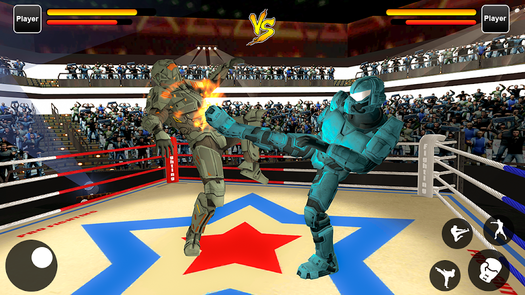Robot Ring Fighting Real Robot VS Superhero Robot Ekran Görüntüsü 1