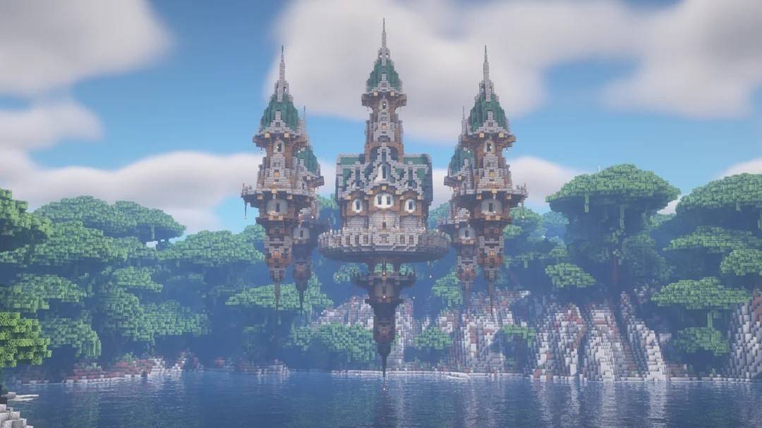 Castillo flotante Minecraft