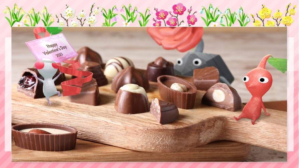 C'est la saison de l'amour et du chocolat dans l'événement de la Saint-Valentin de Pikmin Bloom