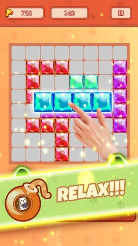 Block Puzzle Jewel Crystal Cat Captura de pantalla 1