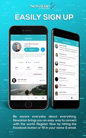 Newzician - Social news app ภาพหน้าจอ 1