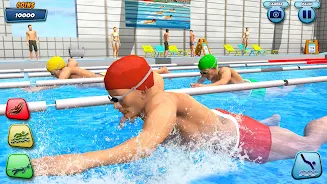 Aqua swimming pool racing 3D ภาพหน้าจอ 3