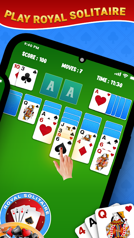 Royal Solitaire Card Game Capture d'écran 1