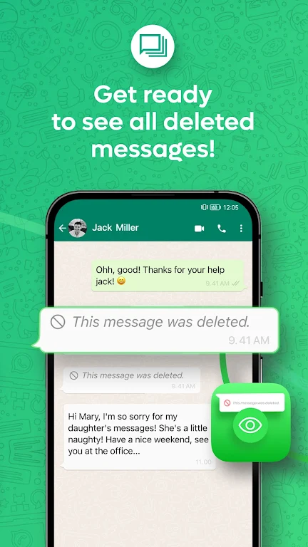 Weye: Recover Deleted Messages Screenshot 2