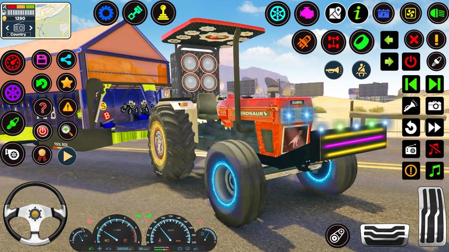 Indian Tractor Tochan Game 3d 螢幕截圖 0