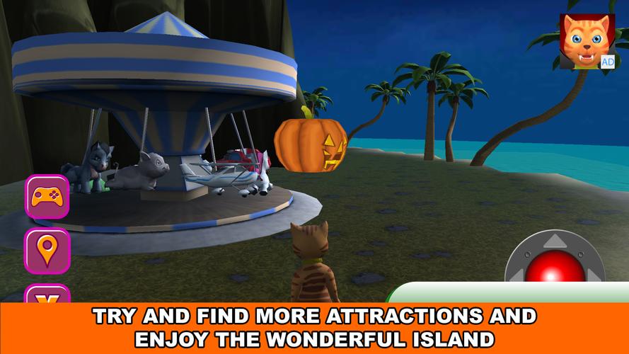 Halloween Cat Theme Park 3D 螢幕截圖 3