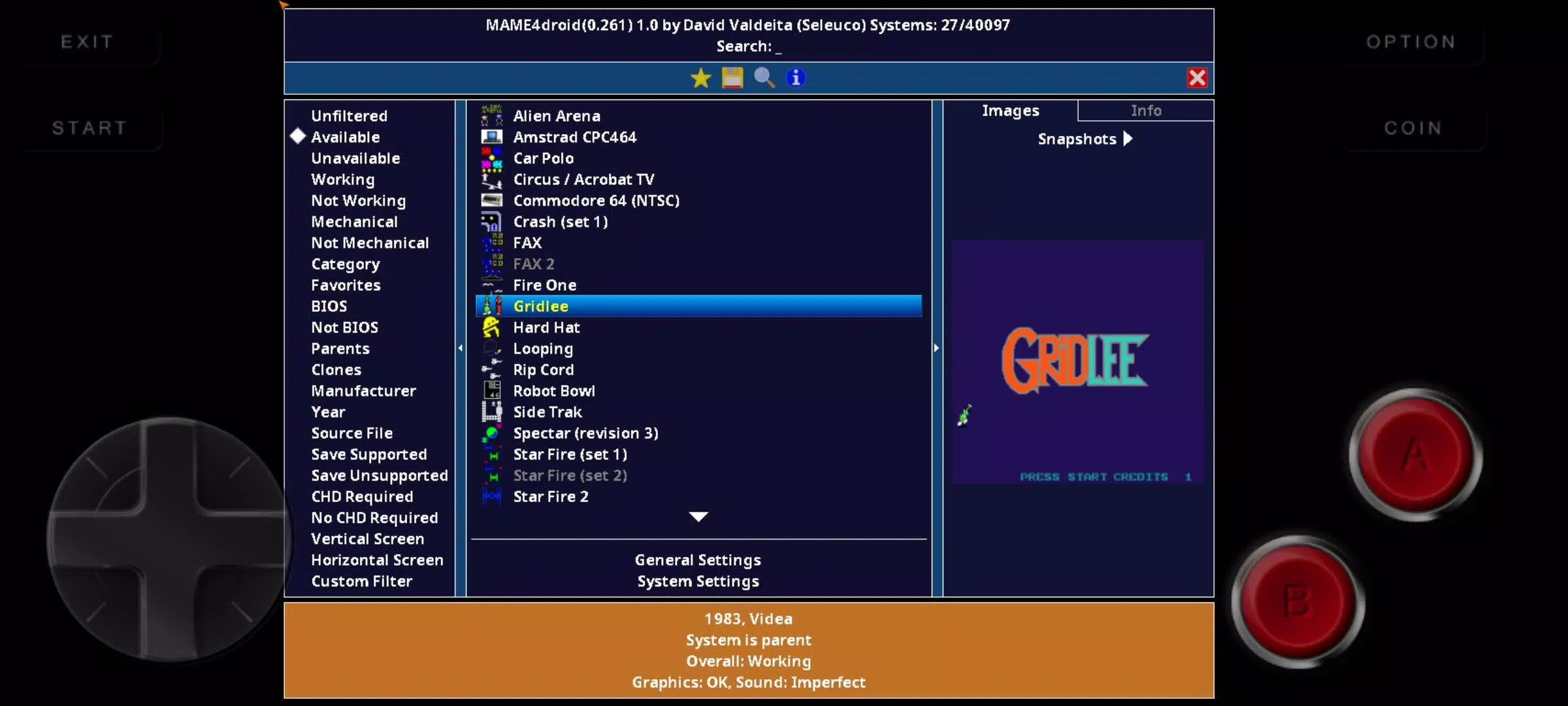 MAME4droid  2024 (0.270) Screenshot 1