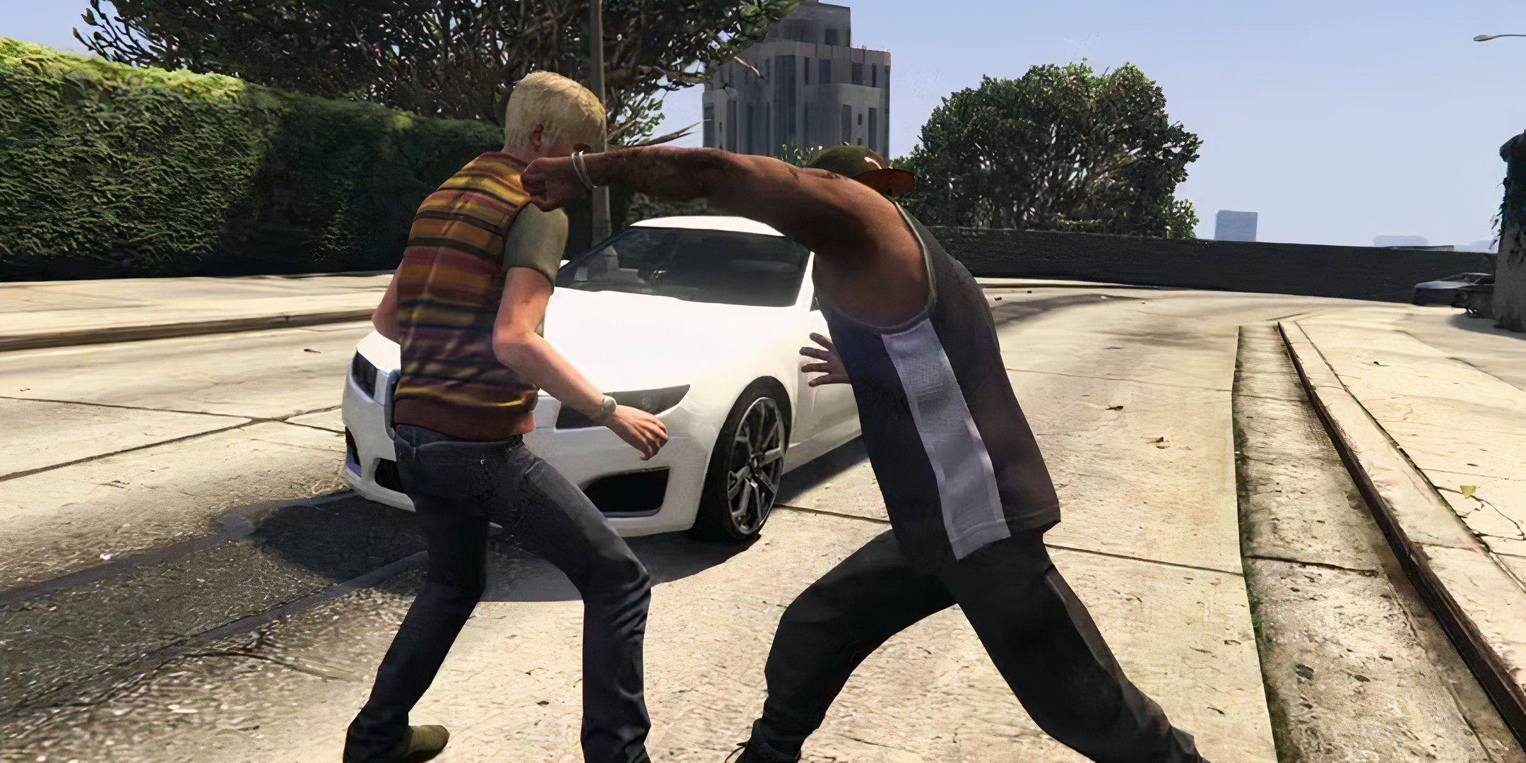 Image: Punching a Car with a Friend Inside